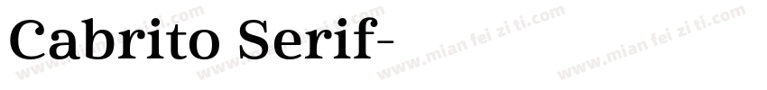 Cabrito Serif字体转换